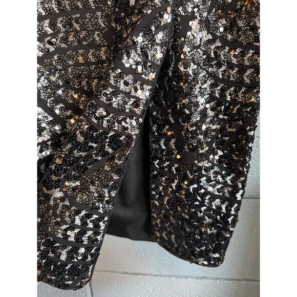Women's Walter Baker Gatsby Josette Embellished Mesh Pencil Gypsy Skirt size 4 - Picture 4 of 7